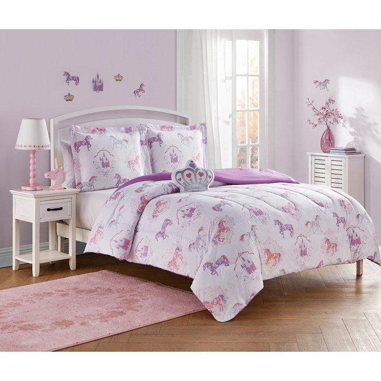 Pink and purple twin comforter clearance set